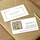 Search for white and gold business cards Qr code
