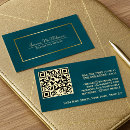 Search for teal and gold business cards For her