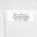 Search for rustic family return address labels Calligraphy