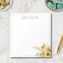 Search for watercolor sunflower notepads Rustic