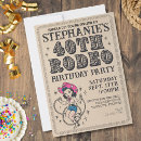 Search for vintage 40th birthday invitations Wild west