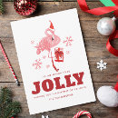 Search for pink flamingo christmas cards Watercolor