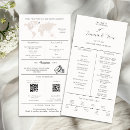 Search for itinerary wedding programmes Black and white