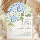 Search for blue hydrangea bridal shower invitations Watercolor hydrangea flowers