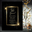 Search for cheers to 30 years invitations Black and gold