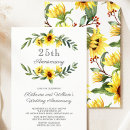 Search for sunflower anniversary invitations Floral
