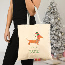 Search for sausage dog tote bags Watercolor