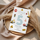 Search for construction birthday invitations Blue