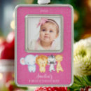 Search for pink elephant christmas tree decorations Baby's first christmas