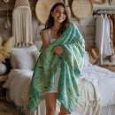 Search for green palm leaf blankets Tropical