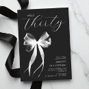 Search for hello 30 birthday invitations Black and white