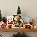 Search for teddy bear christmas cards Vintage