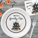 Search for birthday halloween plates Spooky one 1st birthday