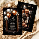 Search for rose gold balloons 21st birthday invitations 21 years old