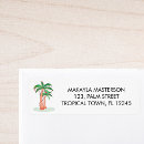 Search for initial name return address labels Watercolor