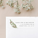 Search for olive branch return address labels Rustic
