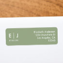 Search for green monogram return address labels Classic