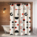 Search for black white and red shower curtains Abstract