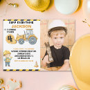 Search for builder birthday invitations Under construction party