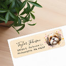 Search for cute shih tzu return address labels Watercolor