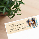 Search for australian shepherd return address labels Watercolor