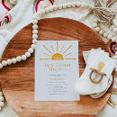 Search for here comes the sun baby shower invitations Orange