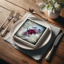 Search for floral print napkins Red