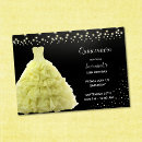 Search for black yellow quinceanera invitations Sweet 15