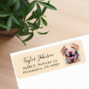 Search for yellow labs return address labels Watercolor