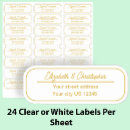 Search for clear wedding return address labels Minimalist