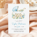 Search for stroller baby shower invitations Botanical