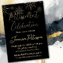 Search for retirement celebration invitations Black and gold