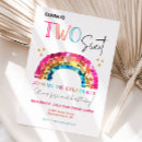 Search for 2nd two sweet birthday invitations Rainbow