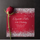 Search for red and silver birthday invitations Luxury