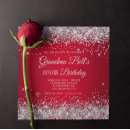 Search for red and silver birthday invitations Luxury