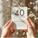 Search for animal 40th birthday invitations Forty