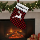 Search for red and black plaid christmas stockings Buffalo check
