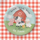 Search for pig plates Farm animal birthday