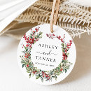 Search for christmas wedding favour tags Red and green