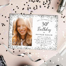 Search for silver 30th birthday invitations Simple