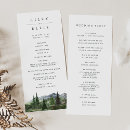 Search for two sided wedding programs Rustic
