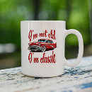 Search for vintage red car mugs Red and white