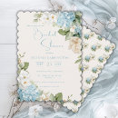 Search for blue hydrangea bridal shower invitations Floral