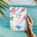 Search for kids 1st birthday invitations Under the sea