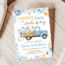 Search for little blue truck birthday invitations Autumn