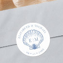 Search for scallop wedding stickers Blue