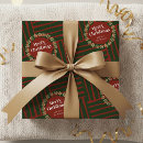 Search for vintage red and green christmas wrapping paper Elegant