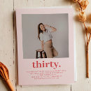 Search for girly 30th birthday invitations Minimal