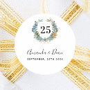 Search for 25th anniversary wedding stickers Couple