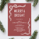 Search for family gathering christmas invitations Red and white